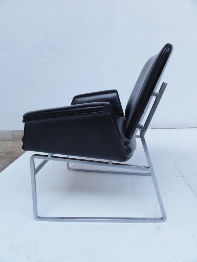 Italian Rare pair Illum Wikkelso easy chairs for Arflex Italy 1964