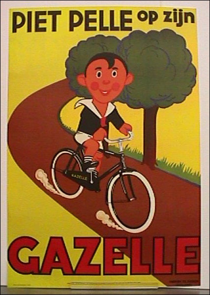 Metal Dutch vintage Gazelle bicycle 1950's