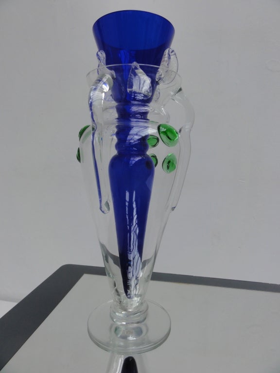 Borek Sipek vase Bohemian glass Ajeto Czechoslovakia 1980's