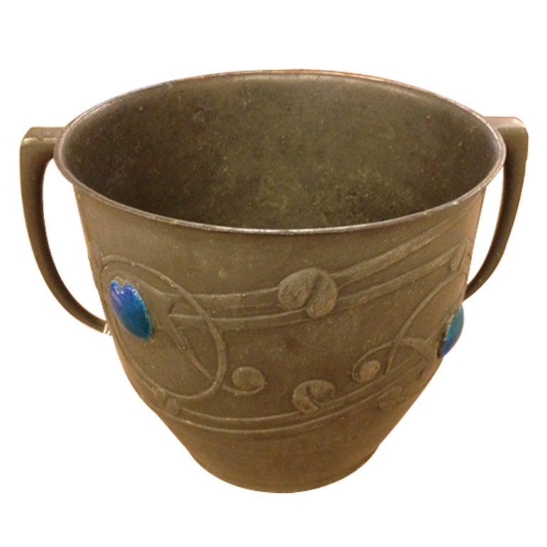 Archibald Knox Champagne Bucket with Ruskin Jewels, Liberty & Co., Published