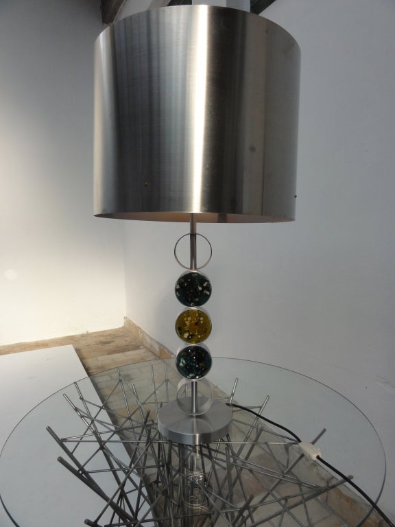 Space Age Nanny Still Aluminum and Glass Table Lamp RAAK Lighting Amsterdam 1968 For Sale 6