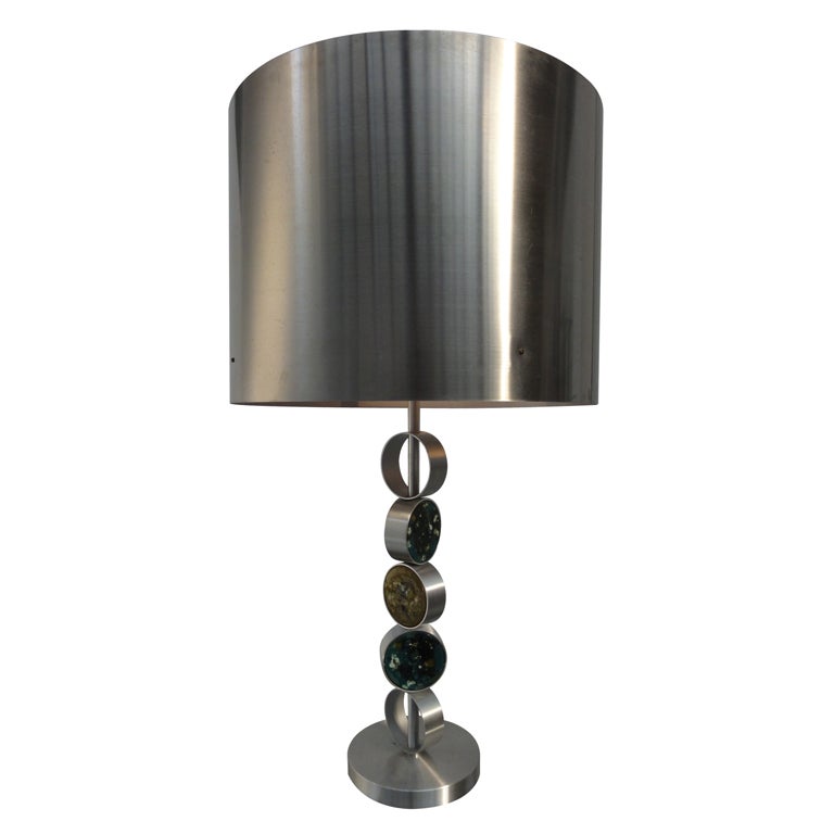 Space Age Nanny Stille Aluminium- und Glas-Tischlampe RAAK Lighting Amsterdam 1968 im Angebot