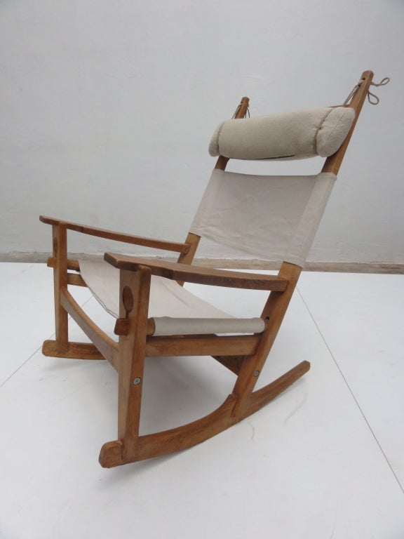 Danish Hans J. Wegner Keyhole rocking chair Getama Denamrk 1967