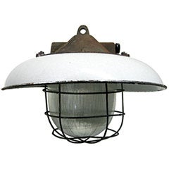 Homi white | White Enamel Industrial Lamp (1x)