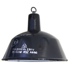 Vintage Tompa S | Blue Enamel Industrial Lamp (2x)