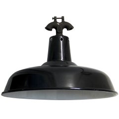 Vintage Gien | Black Enamel Industrial Lamp (45x)