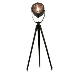 Vintage industrial Light On Wooden Tripod (1x)