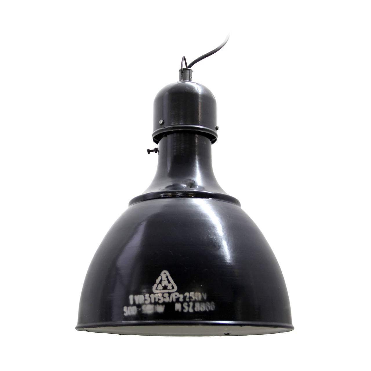 European Industrial Classic. Rare model. Used in warehouses and factories in east Europe. Weight 2.8 kg / 6,2 lb. UL listed wiring.

All lamps have been made suitable by international standards for incandescent light bulbs, energy-efficient and