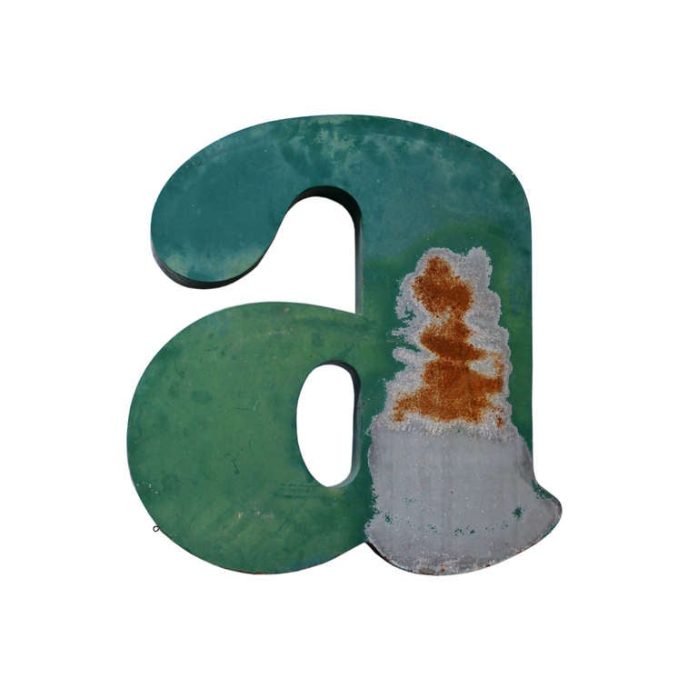 French vintage letter A.