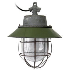 Kocser Clear (6 pieces) | Olive green Enamel Industrial Lamps