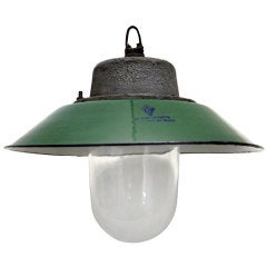 Ruda | green enamel industrial lamp(s)