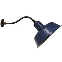 Hatvan | Blue enamel, Cast iron arm, wall lamp (1x)