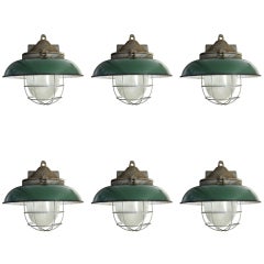 Homi | Green Enamel Industrial Lamp (9x)