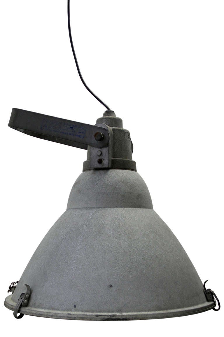 Industrial stadium wall, ceiling lamp.