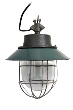Kocser Clear | Petrol blue Enamel Industrial Lamp (3x)
