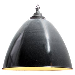Dark gray Enamel Cast Iron Vintage Industrial Pendant lamps (129x)