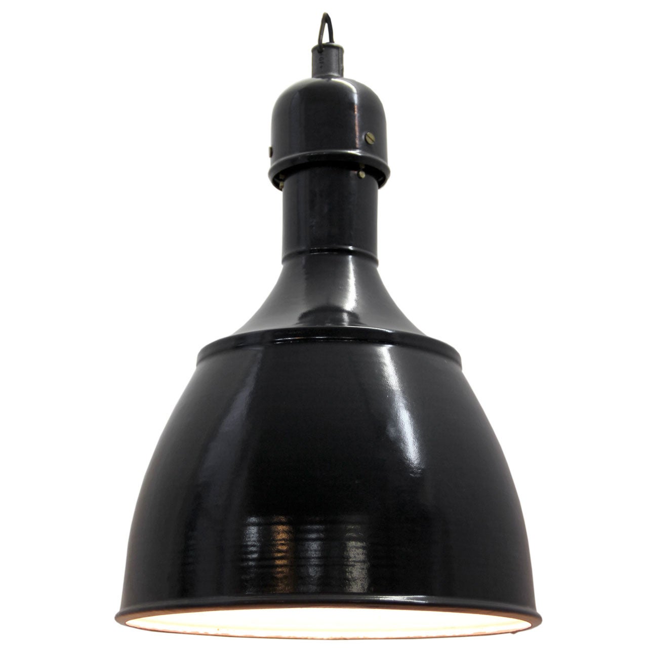 Black Dark Gray Enamel Vintage Industrial Pendant Lamps (50x)