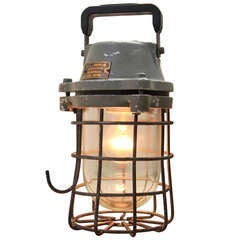 Pancevo | Vintage industrial work lamp. Pendant or table lamp (1x)