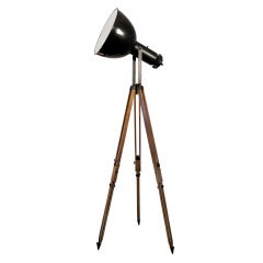tripod puy (23 in stock)  Vintage Industrial Spotlight On French Wooden Tripod