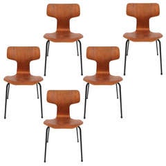 Arne Jacobsen 3103 Set of Five Chairs 10