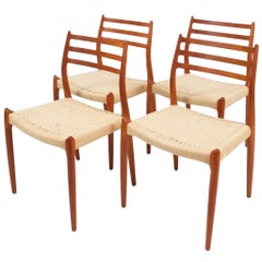 Set of Four Niels Otto Moller Dining Chairs