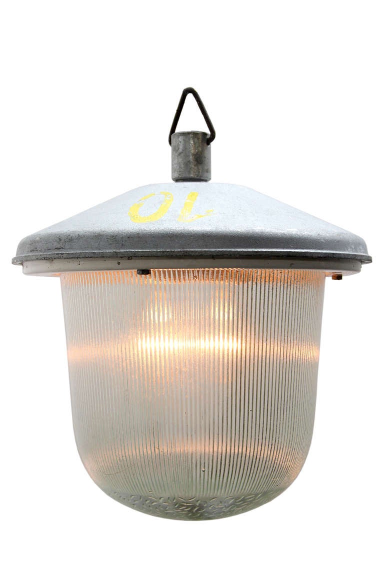 Bielawa | Pair of Vintage Industrial Hanging Lamps (2x)