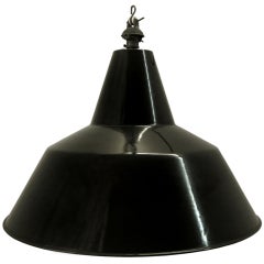 Brion | Set of Reluma Black Enamel Industrial Lamps