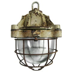 Loker | Vintage French industrial hanging lamp