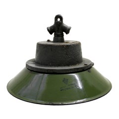 Kisber | Vintage green enamel industrial lamp(s)