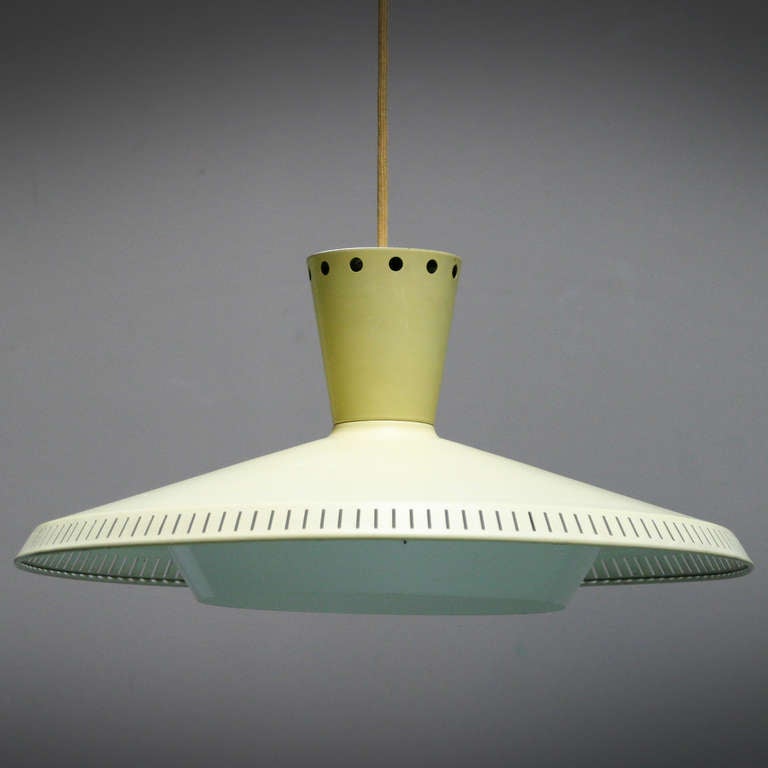 Set of Two Pendant Lamps by Louis Kalff for Philips, Dutch 1950’s For Sale 3
