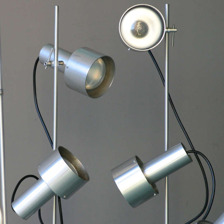Aluminum Minimalist Floor Lamps by Peter Nelson for Architectural Lighting