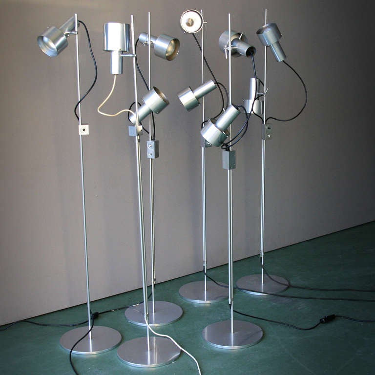 Minimalist Floor Lamps by Peter Nelson for Architectural Lighting In Excellent Condition In JM Haarlem, NL