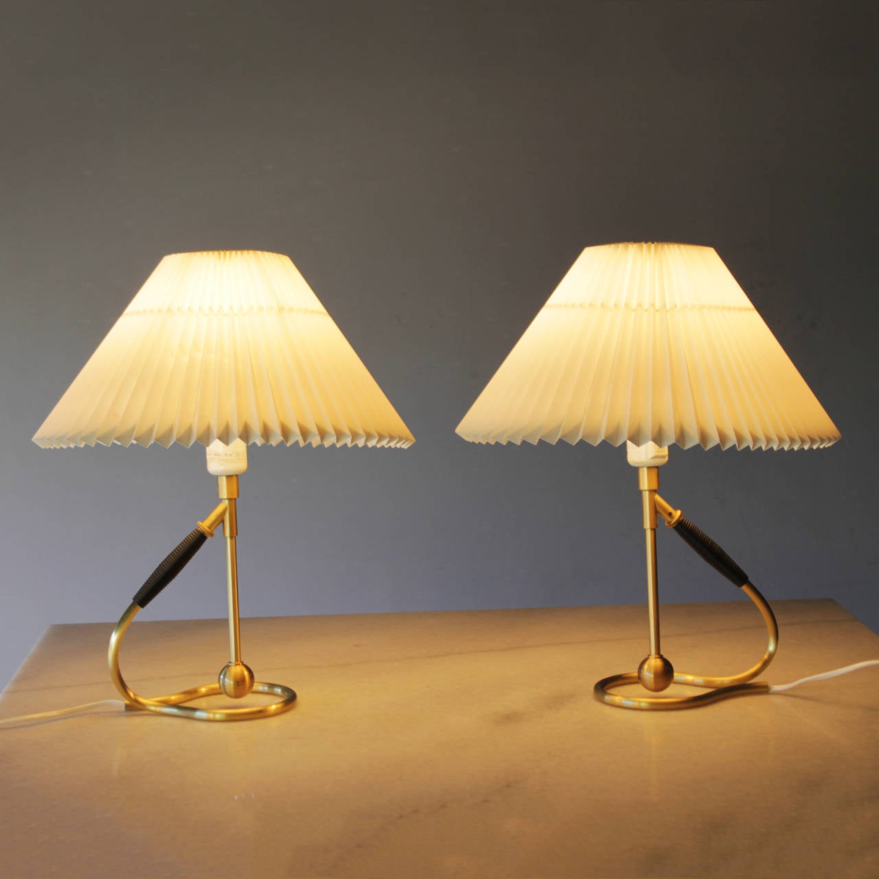 Danish Pair of Lamps by Kaare Klint for Le Klint