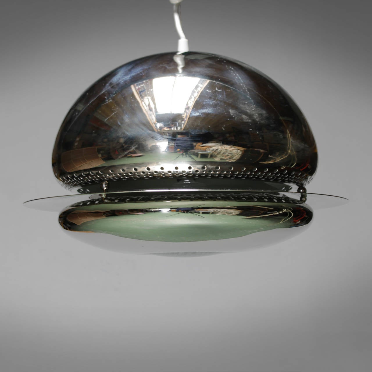 Mid-Century Modern Chrome Nictea Pendant by Afra and Tobia Scarpa