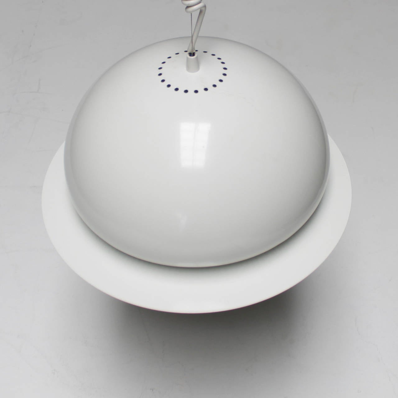 Mid-20th Century Pair of White Nictea Pendants by Afra and Tobia Scarpa