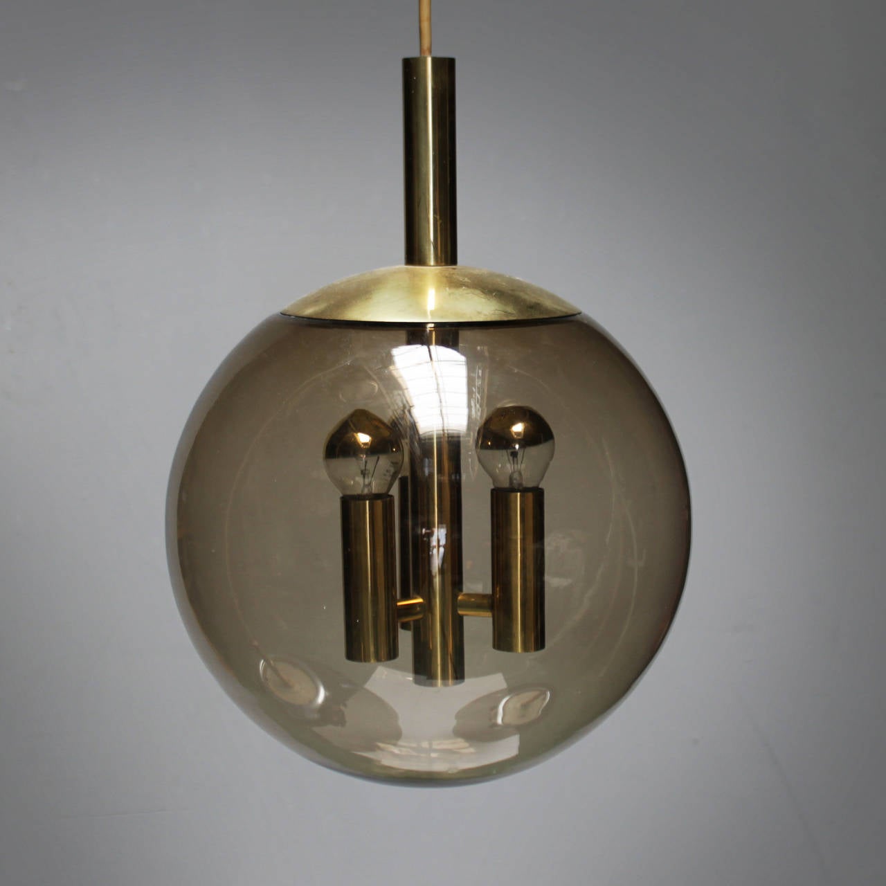 Brass Large Globe Pendants by Doria Germany