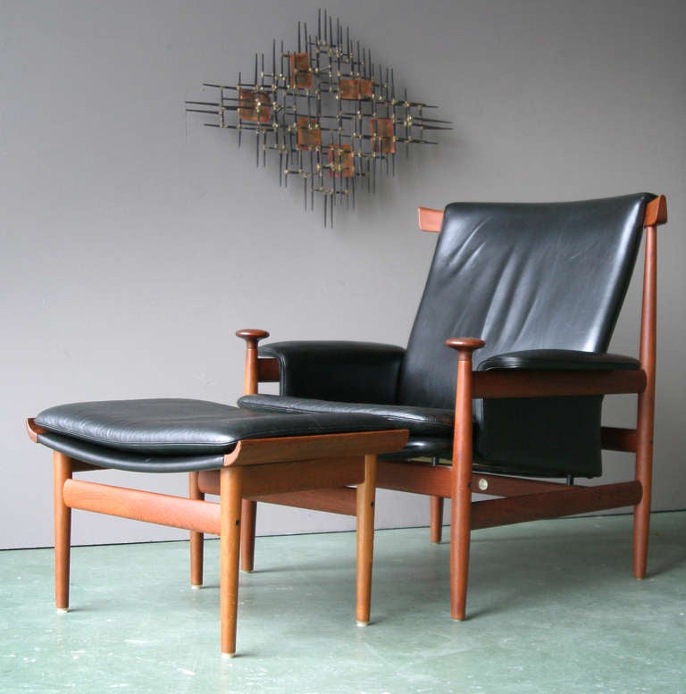 Bwana Chair and Ottoman by Finn Juhl for France and Son 3