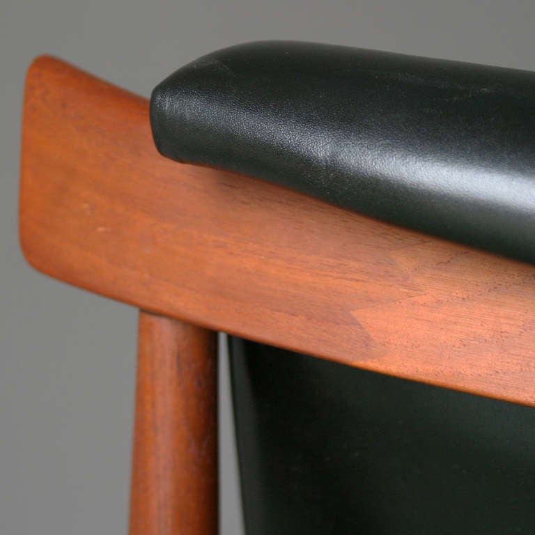 Leather Bwana Chair and Ottoman by Finn Juhl for France and Son