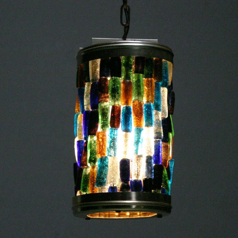 Israélien pendentif en verre 