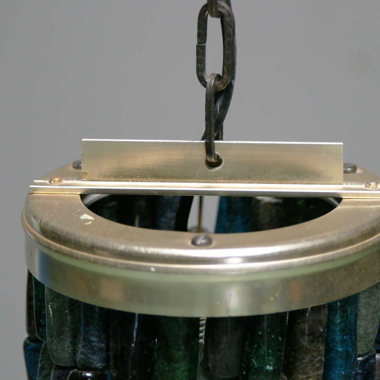 Laiton pendentif en verre 