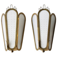 Pair of Italian Sconces in the Manner of Gio Ponti