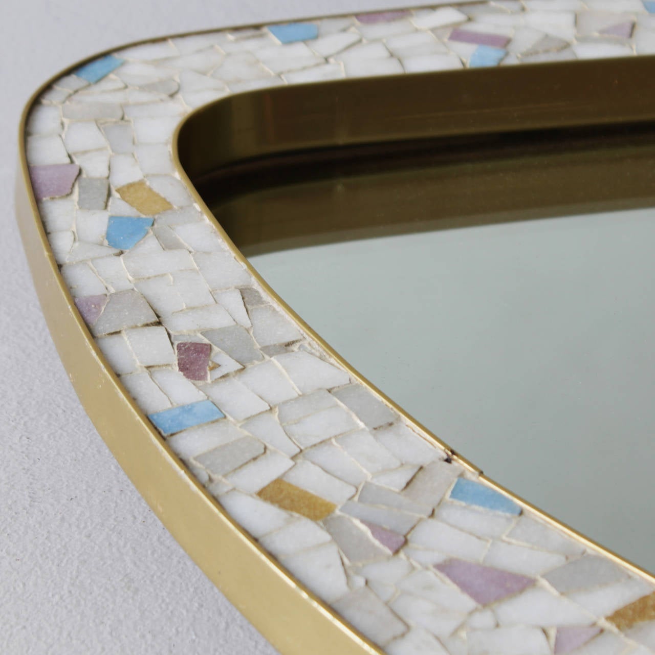 Large Mid-Century Mosaic Tile Mirror In Excellent Condition In JM Haarlem, NL