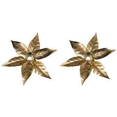 Pair of Willy Daro Brass Wall Lights