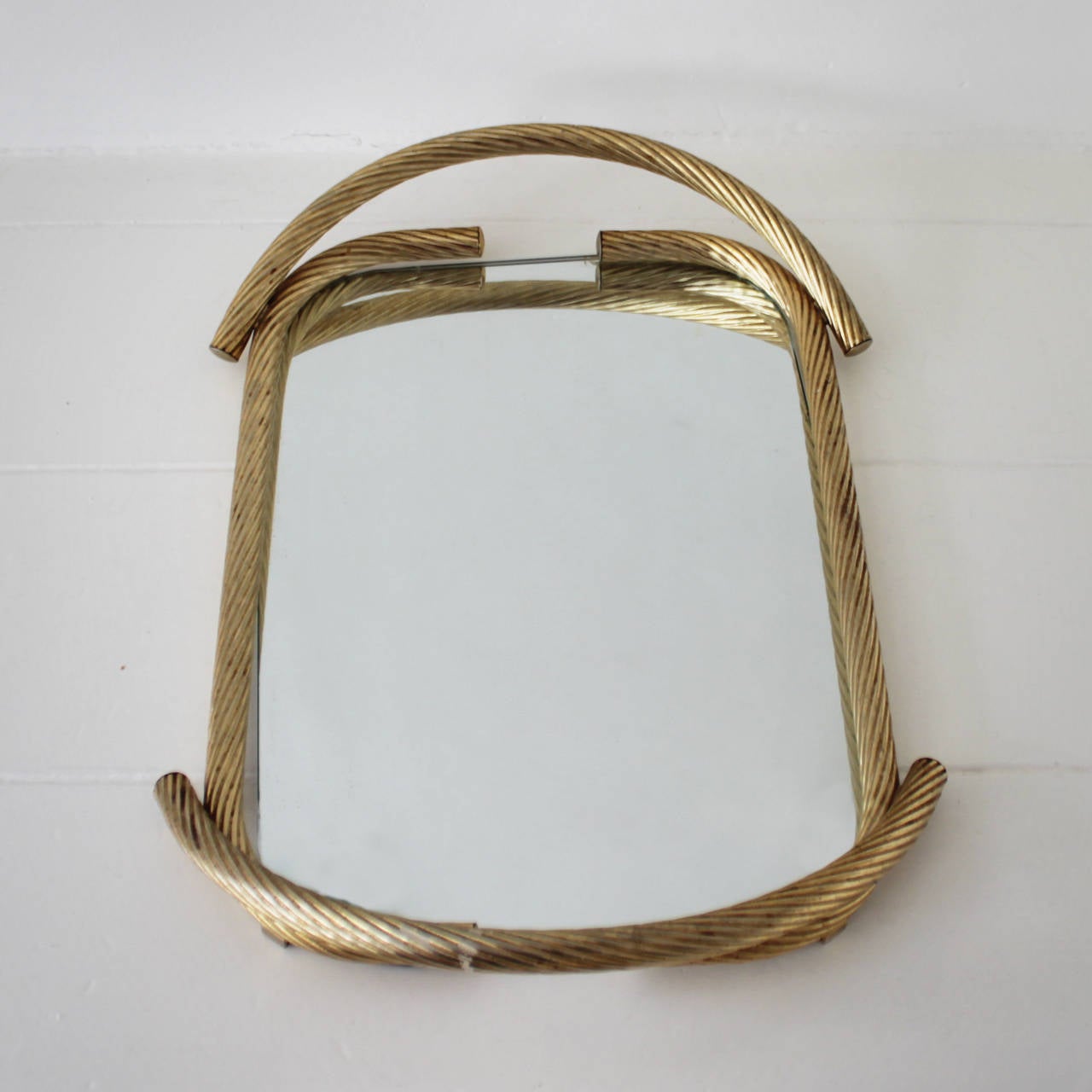 French Rope Mirror Serving Tray In Excellent Condition For Sale In JM Haarlem, NL