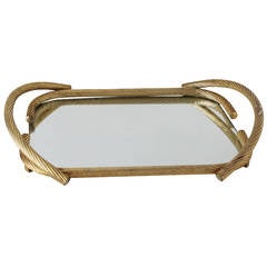 French Rope Mirror Serving Tray 6