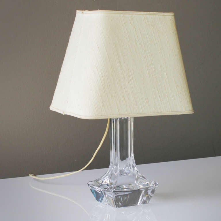 French Crystal Table Lamp by Daum France