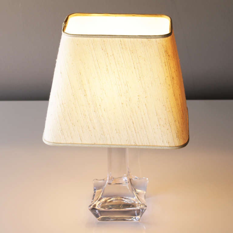 Crystal Table Lamp by Daum France In Good Condition In JM Haarlem, NL