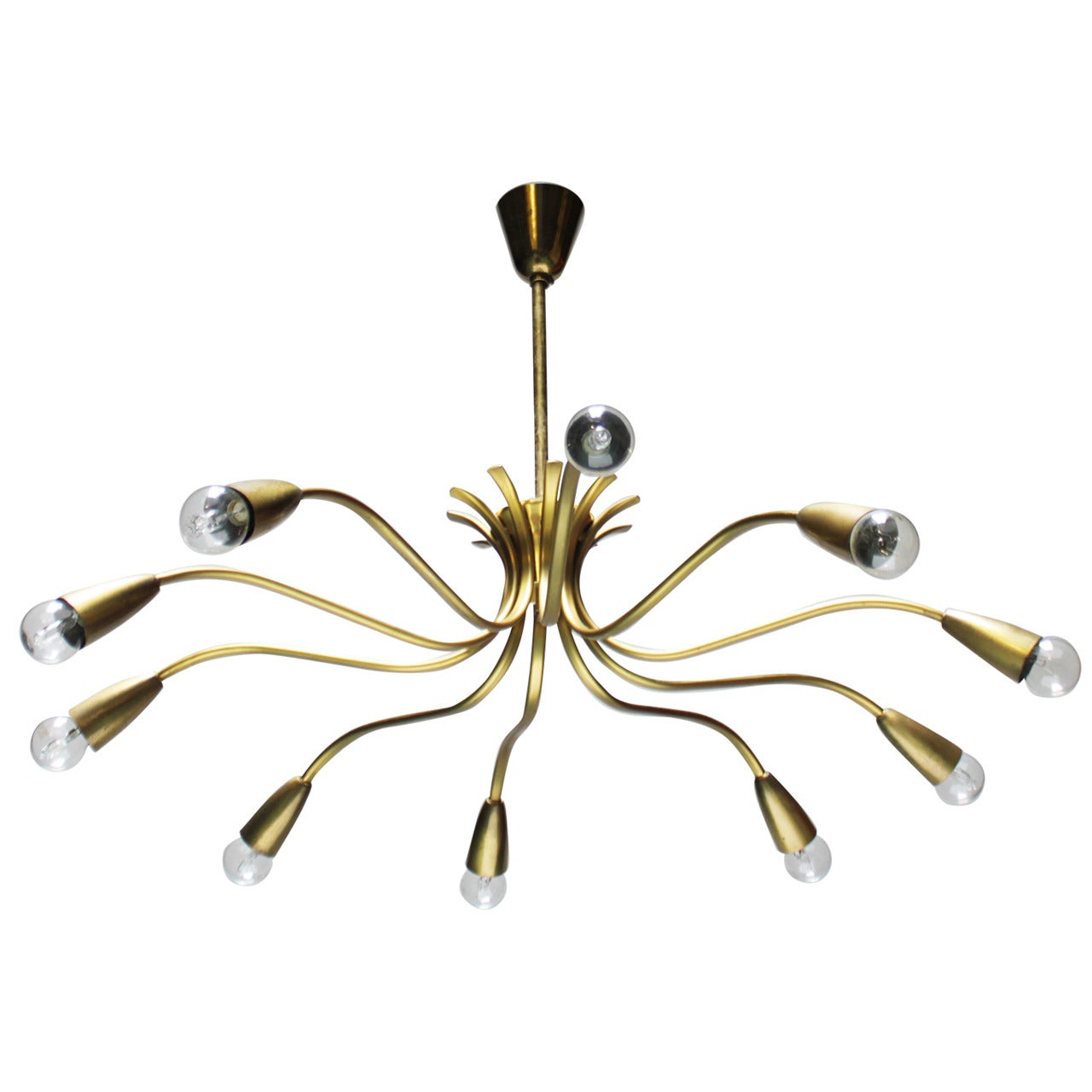 Ten Light Chandelier in the Manner of Guglielmo Ulrich