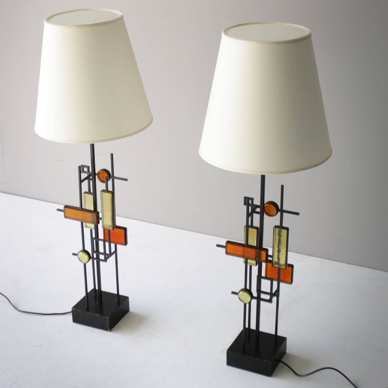 Ebonized Pair of Lamps by Svend Aage Holm Sorensen