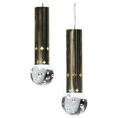 Pair of Pendant Lights in the manner of Sarfatti